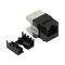 Bestlink Netware CAT6 RJ45 110 Type 180 Deg Keystone Jack- Black 101701BK - alternate 2